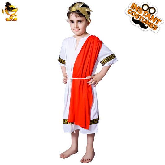 kids roman warrior costume for halloween cosplay carnival and stage performance
