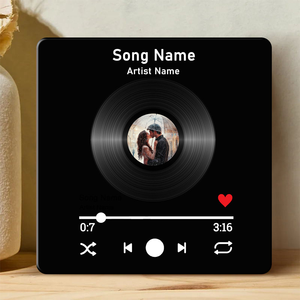 Personalized music refrigerator magnet with photo song name img 5688803929429