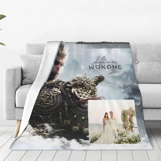 Custom Black Wukong Personalized Fleece Blanket 03 img 1