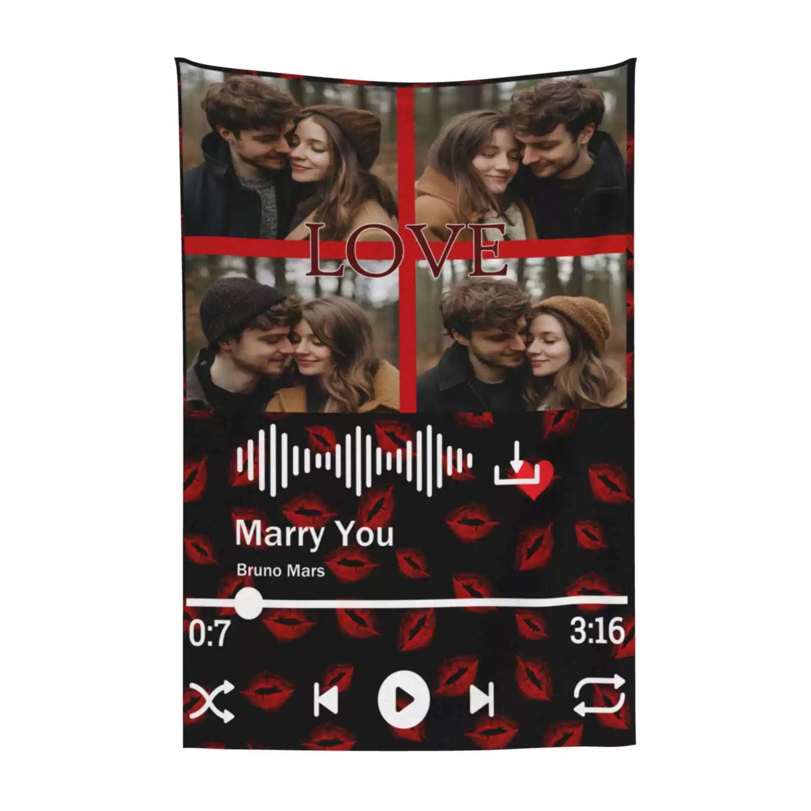 Personalized Photo Blanket Creative Present for Your Love img 1