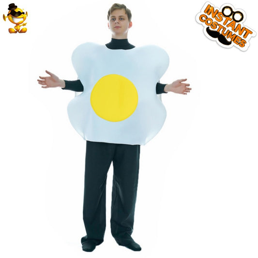 funny fried egg costume for adults halloween cosplay stage performance party