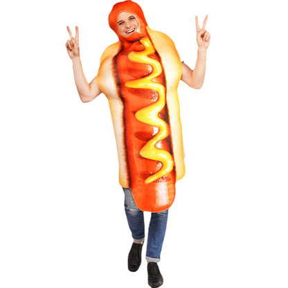 hot dog costume for adults halloween cosplay funny onesie stage performance outfit