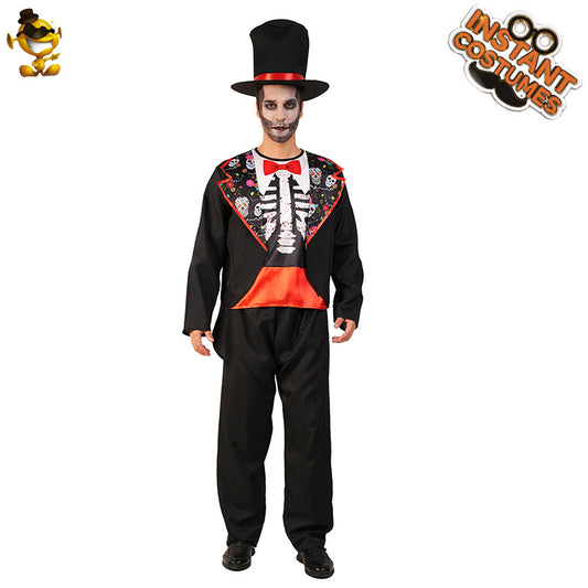Halloween adult male ghost costume stage performance party cosplay outfit
