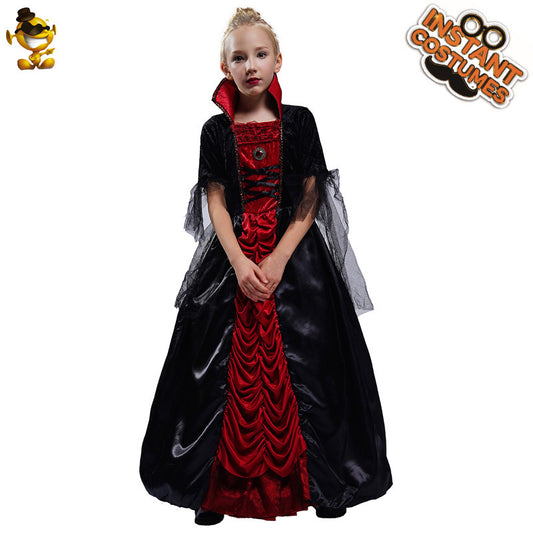 Girl's Vampire Queen Costume for Halloween Cosplay Stage Performance