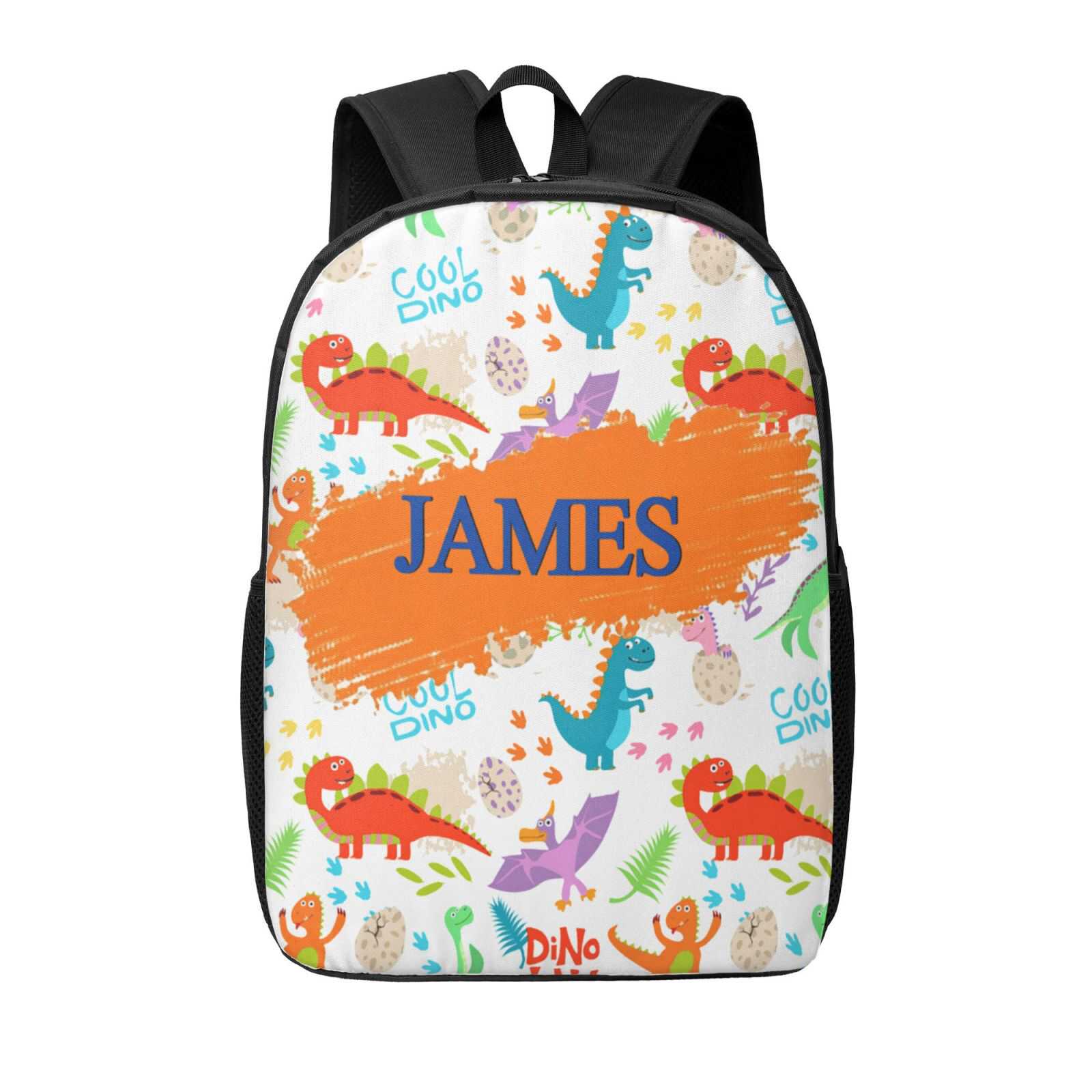 Personalized Name Backpack Dinosaur School Bags for Kids img 0