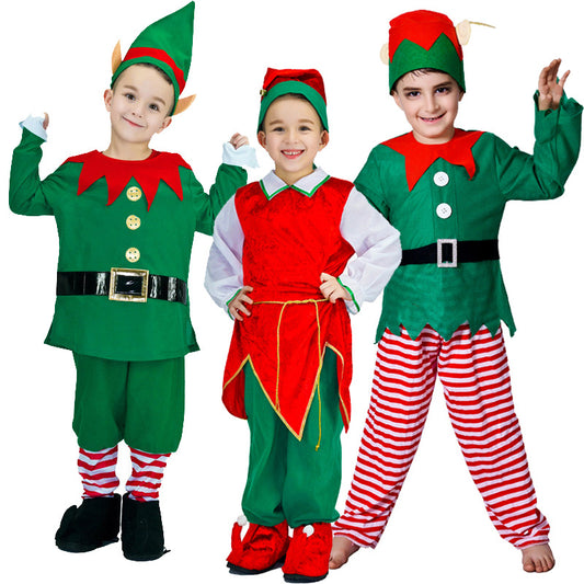 Ensemble de costumes de Noël pour enfants, tenue de Père Noël, fête de vacances pour enfants, performance, cosplay, habillage d'Halloween