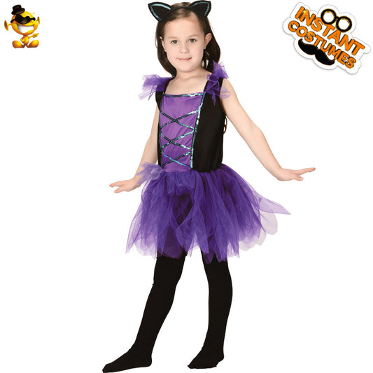 girls halloween ballet cat costume dance dress party stage outfit cosplay