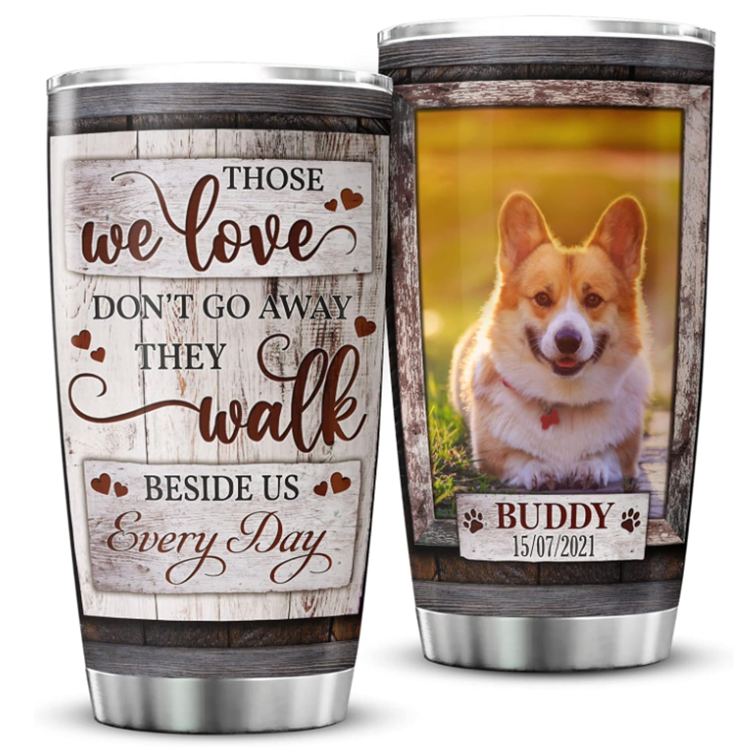 Custom Photo and Name Text Image Tumbler Mug Cup 20 oz img 4