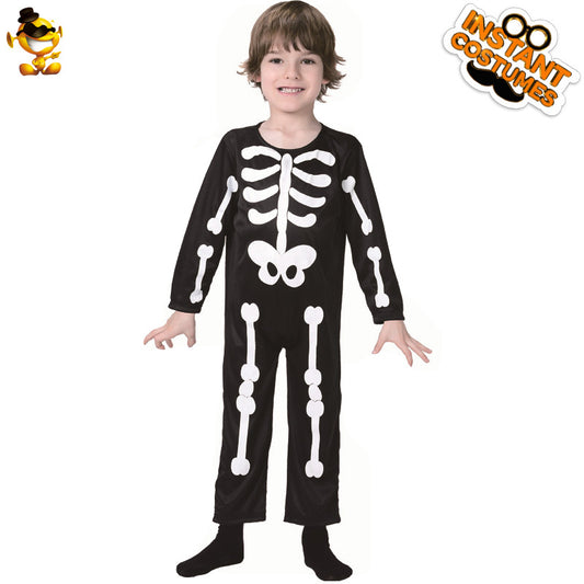Halloween kids skeleton jumpsuit scary cosplay costume stage performance outfit