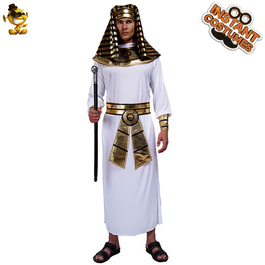Egyptian Pharaoh Costume for Adults King of Egypt Robe Cosplay Halloween Outfit