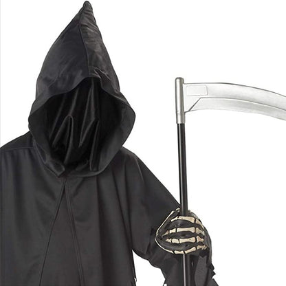 boys grim reaper halloween costume with scythe cosplay outfit for kids