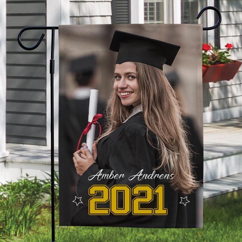 Custom Graduation Photo Garden Flag img 2