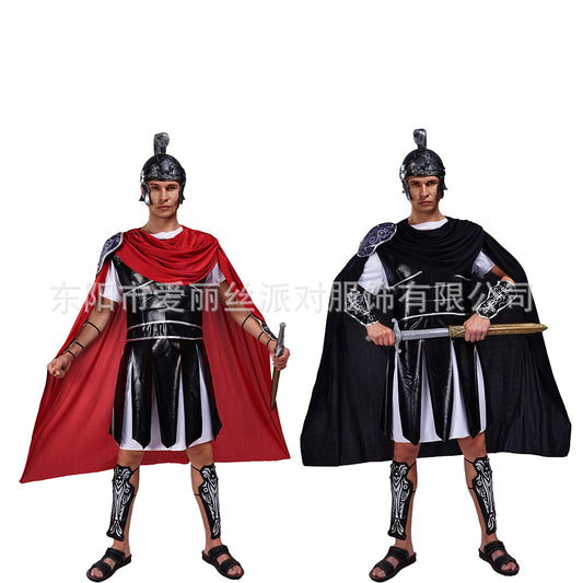 gladiator costume for men stage performance role play cosplay halloween party outfit