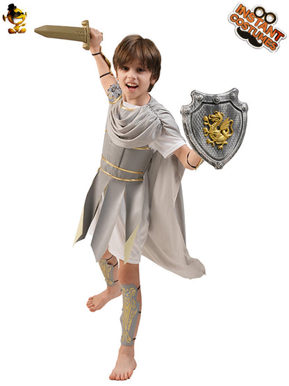 boys roman warrior costume for halloween cosplay and stage performance