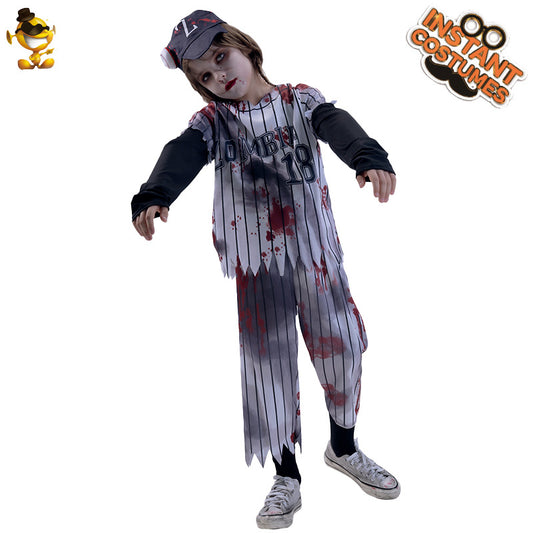 Halloween kids bloody soccer jersey costume for role play and party