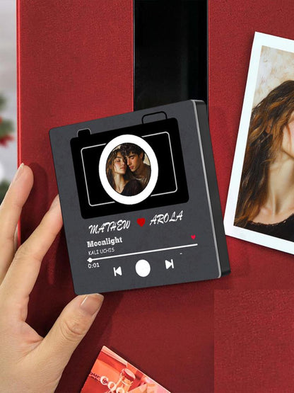 Custom Music Fridge Magnet with Photo Name Can Play Songs img 2