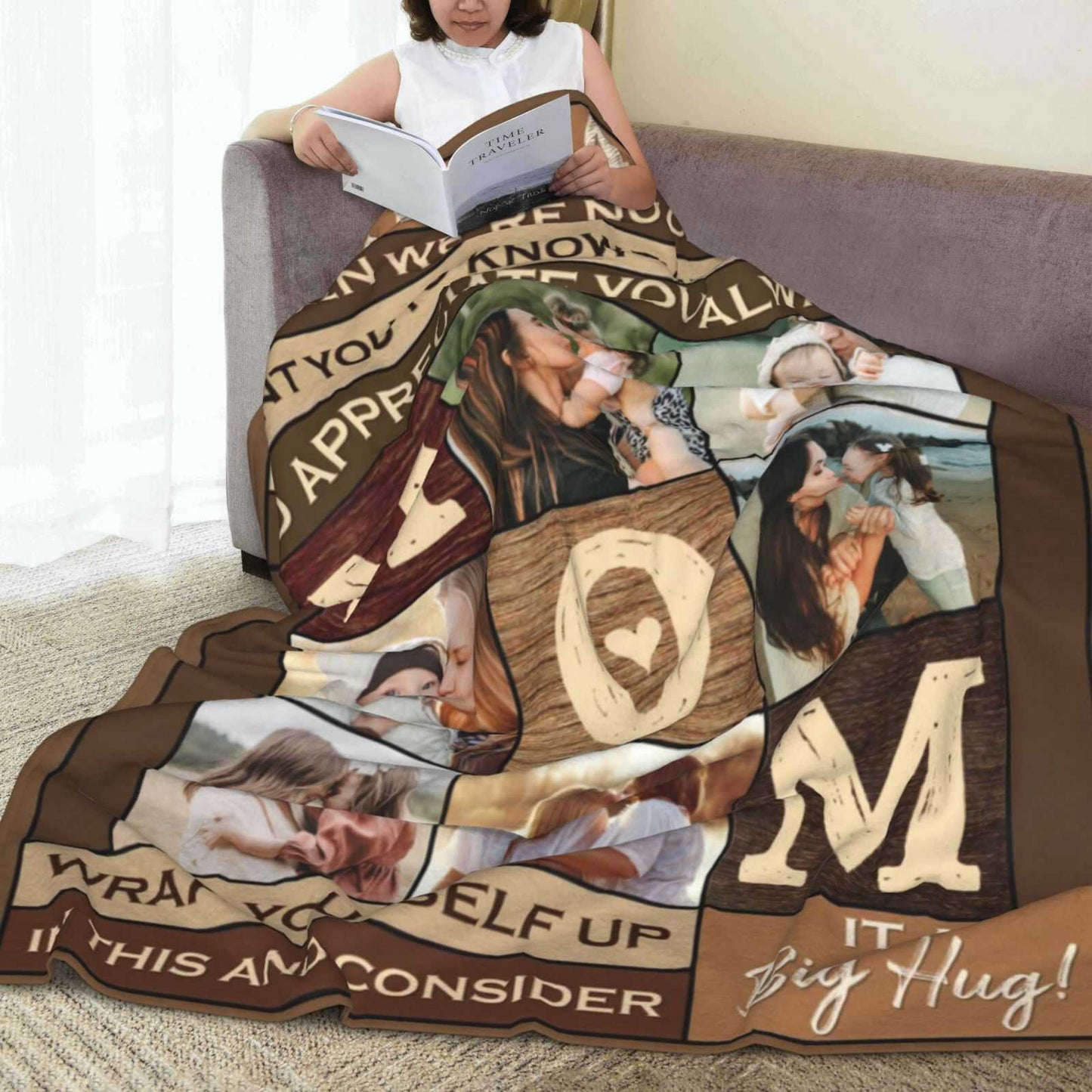 Personalized Photo Dear Mom Blanket Mom&#39;s Day Gift