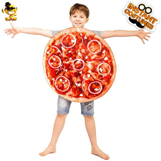 Funny pizza costume for kids carnival party food role play cosplay Halloween