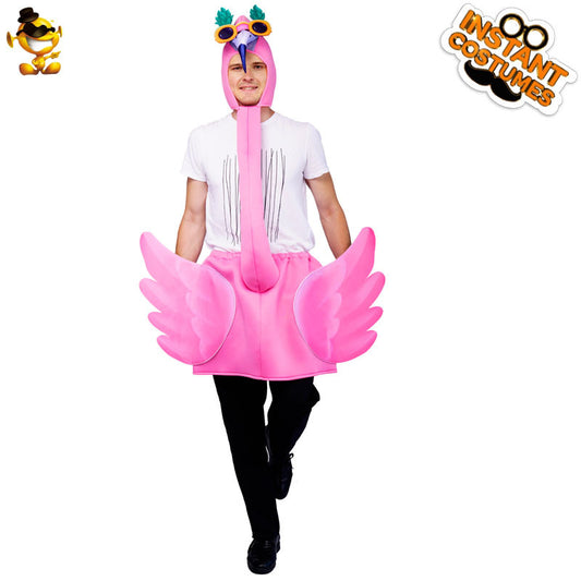 pink flamingo costume for Halloween stage performance carnival funny party outfit adult cosplay