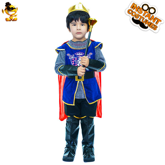 Kids King Costume Halloween Cosplay Party Outfit Stage Performance Costume