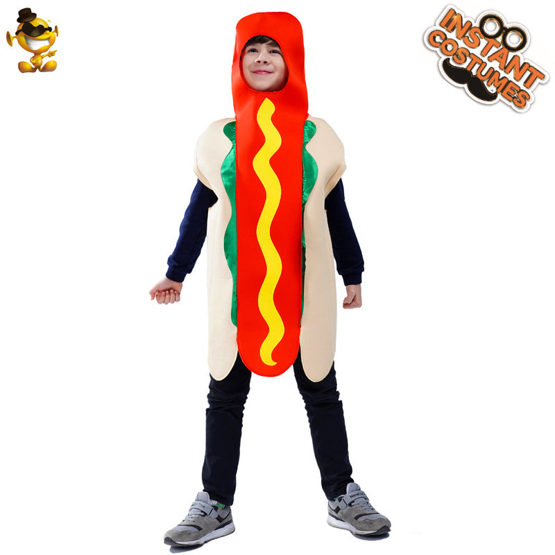 kids halloween hot dog costume funny food cosplay outfit for costume parties