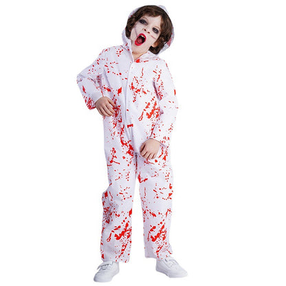bloodstained jumpsuit for boys halloween costume cosplay horror outfit