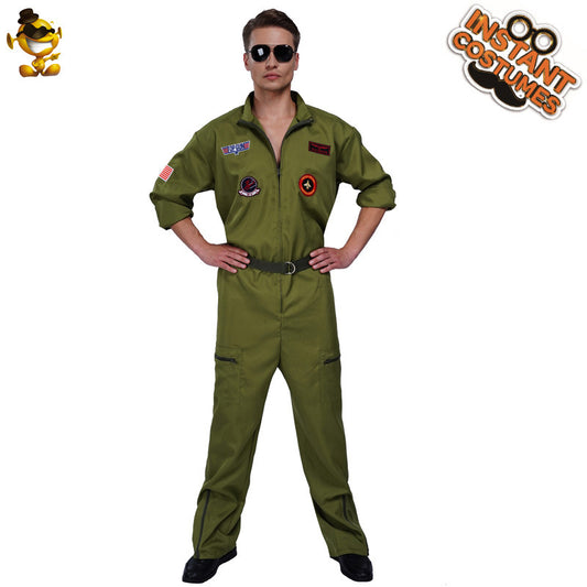 Men's Aviator Costume for Cosplay Halloween Party Stage Performance
