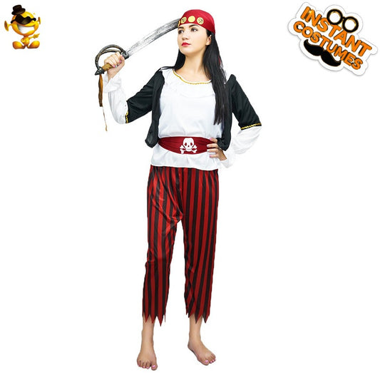 Adult Women's Pirate Costume for Halloween Party Role Play Cosplay Stage Performance