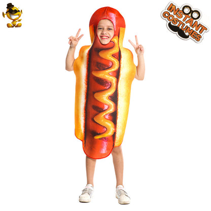 Kids Halloween Costume Funny Hot Dog Outfit for Cosplay and Role Play