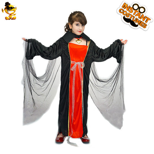 halloween kids vampire princess costume for girls castle cosplay party dress