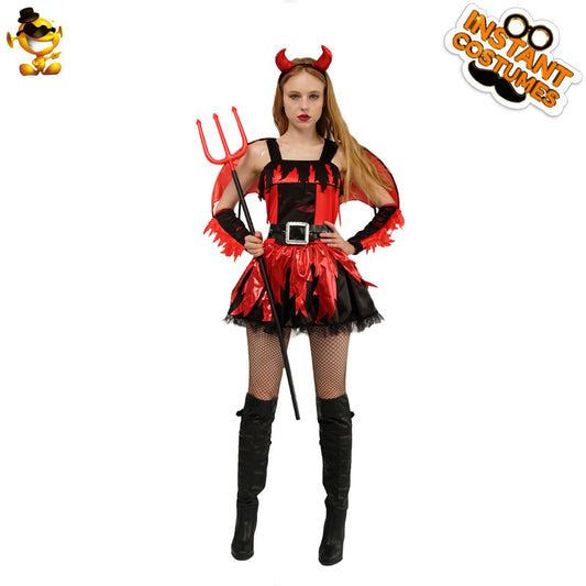 Red Devil Costume for Women Halloween Cosplay Party Outfit