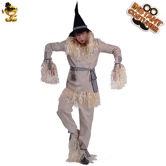 scary scarecrow costume for adults halloween cosplay role play party performance