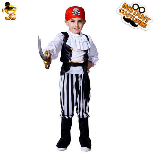boys pirate costume set for Halloween cosplay and party
