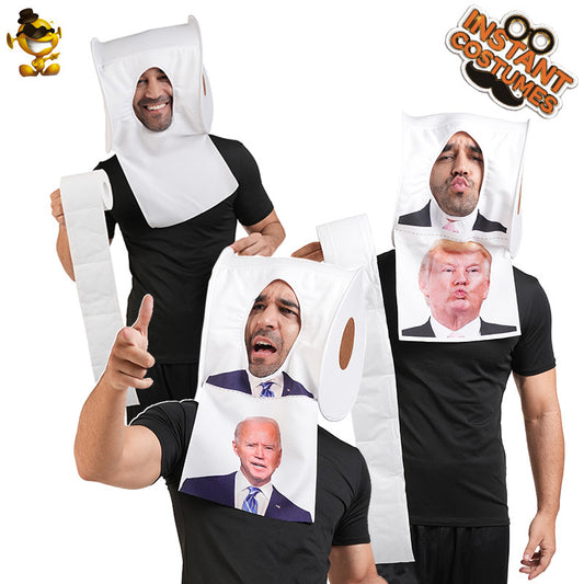 funny character tissue paper hat for Halloween cosplay stage performance couple costume accessory