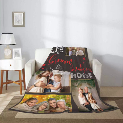 Custom Photo Blanket Fleece Blanket for Grandparents img 3