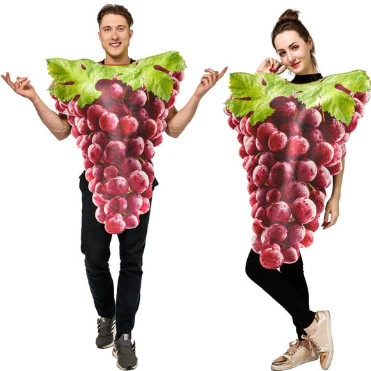 funny couple grape costume halloween cosplay stage performance party outfit