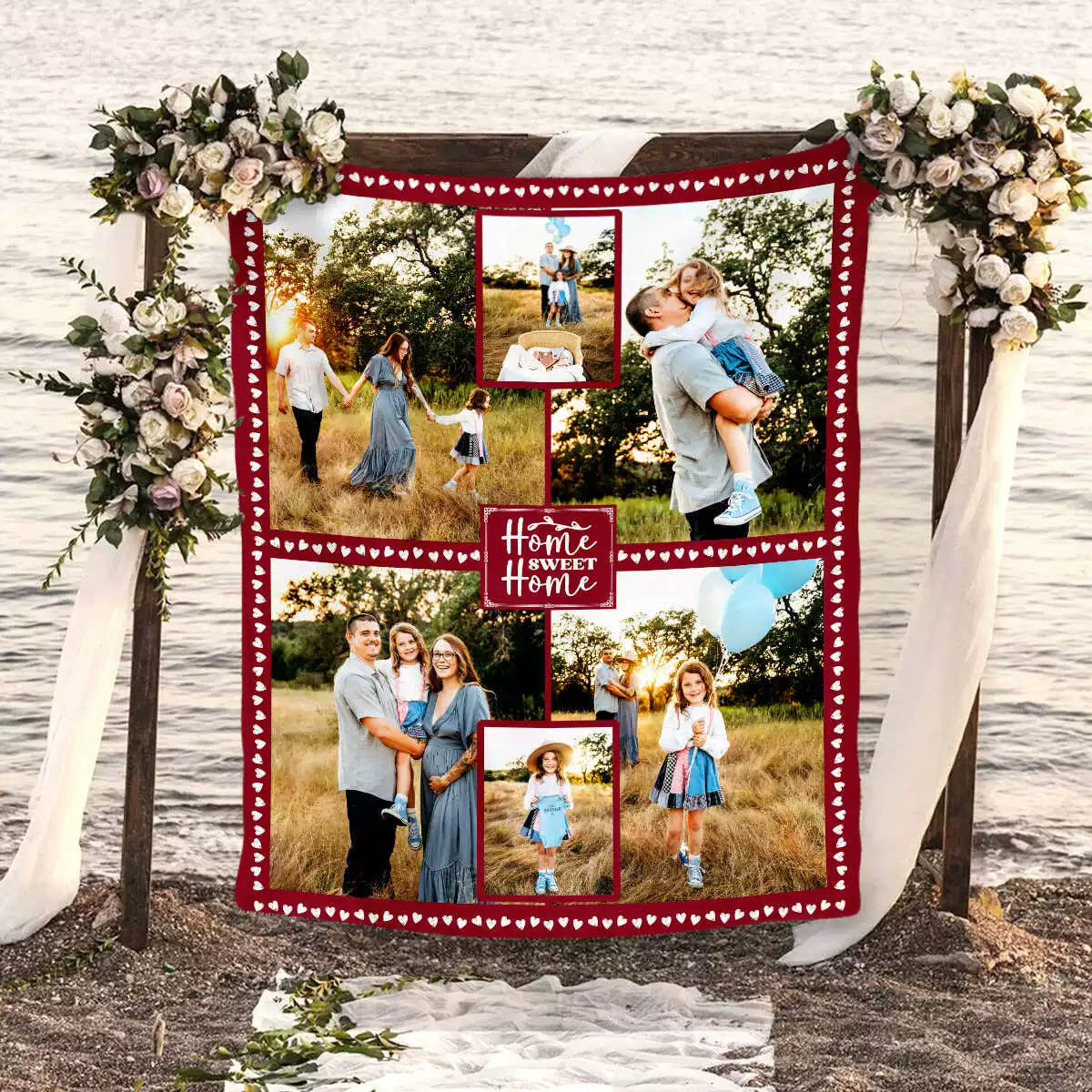 Custom Personalized Photo Blanket Family Collage Blanket img 1