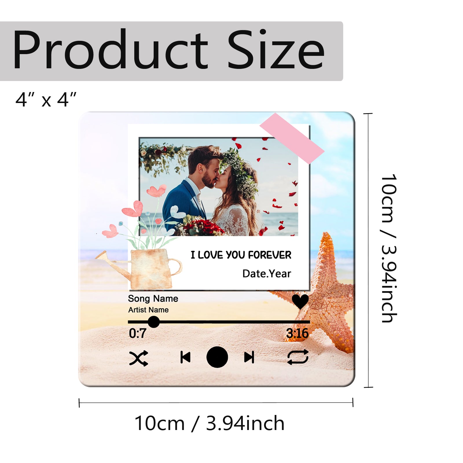 Customized fridge magnets can play music, custom photo song img 3