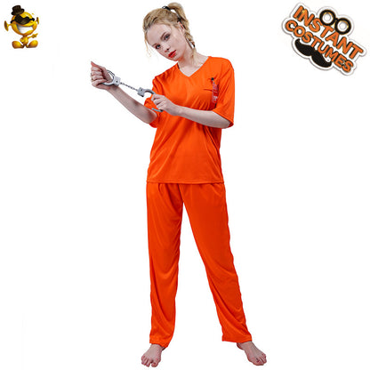 prisoner costume for Halloween cosplay role play stage performance