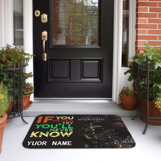 Personalized Black Mythical Monkey King Floor Mat Door Mat-2 img 1