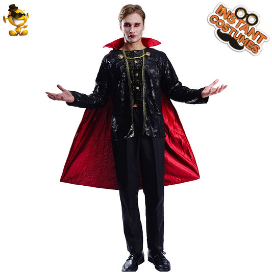 vampire costume for men Halloween cosplay party stage performance role play outfit