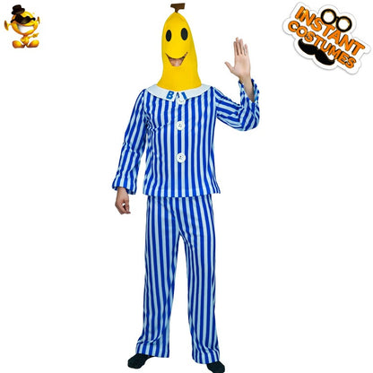 Halloween costume for men banana suit cosplay party outfit for adults