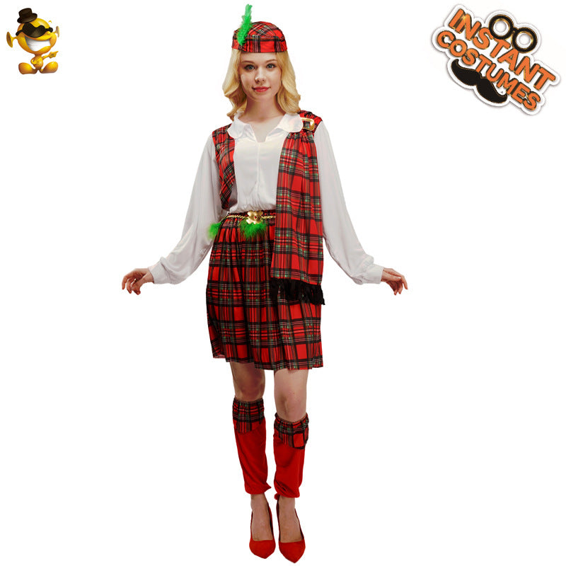 Scottish national costume couple set party outfit cosplay role play costume