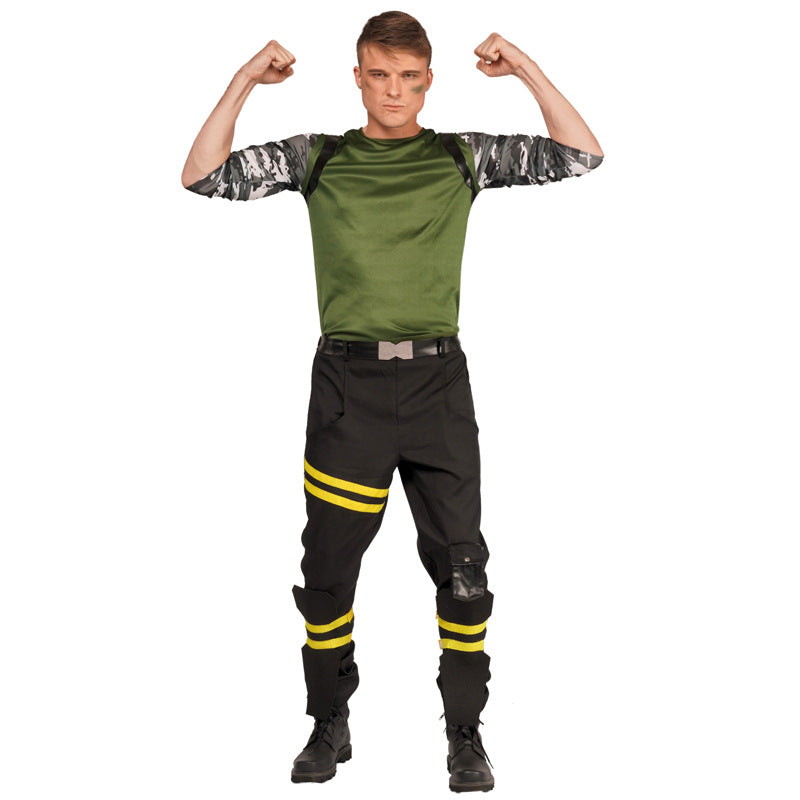 Men's Special Forces Soldier Costume for Halloween Cosplay and Military Party Outfit