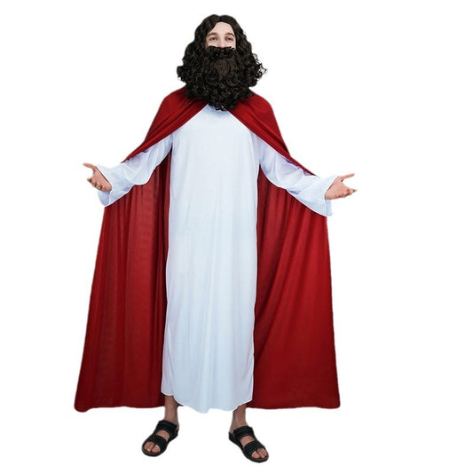 Priest Costume for Men Halloween Cosplay Adult Role Play Outfit Stage Performance