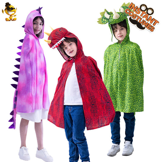 kids dinosaur cape costume for halloween party cosplay stage performance
