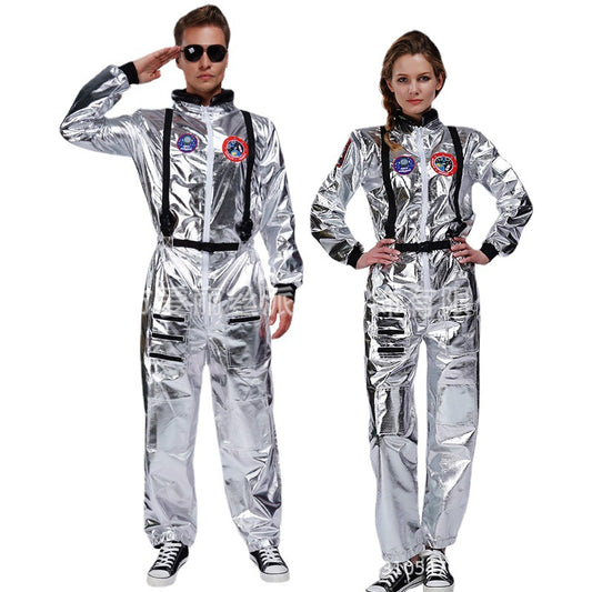 Costume d'astronaute adulte pour couple, tenue de fête d'Halloween cosplay
