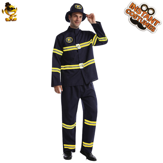 Costume de pompier adulte pour Halloween, cosplay, jeu de rôle, spectacle sur scène, fête