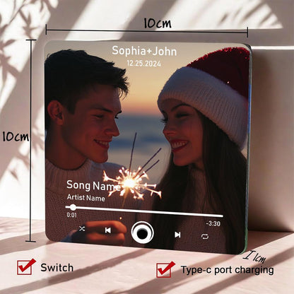 Custom Music Photo Date Magnet Refrigerator Plaque 10x10cm img 3