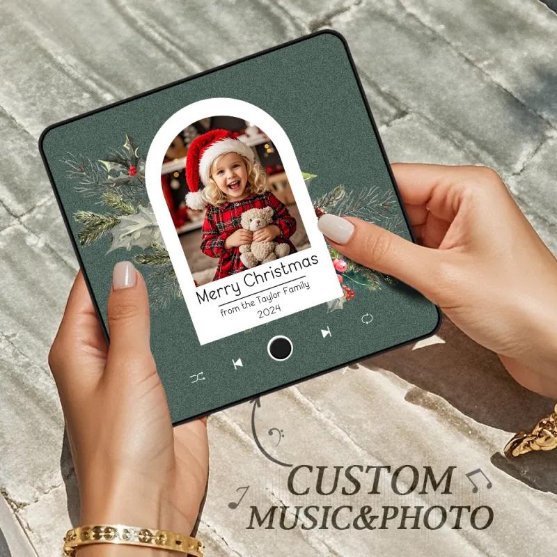 Personalized Merry Christmas Music Fridge Magnet img 1